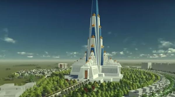 vrindavan chandrodaya mandir cel mai inalt zgarie nori religios din lume video