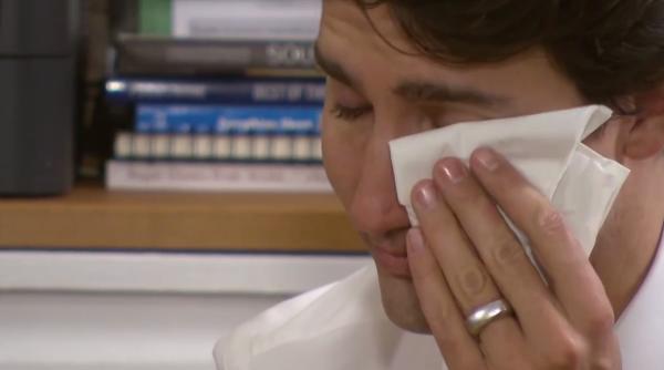 premierul canadei justin trudeau cu ochii in lacrimi imagini inedite