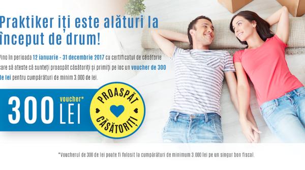 praktiker ajuta tinerii casatori i cu un voucher de 300 de lei