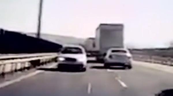 ofer pe contrasens pe autostrada la un pas de tragedie