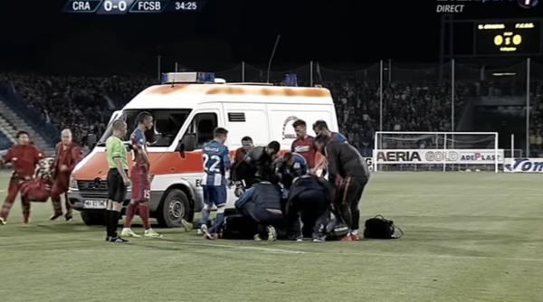 craiova steaua moment groaznic pe teren medicii au intervenit