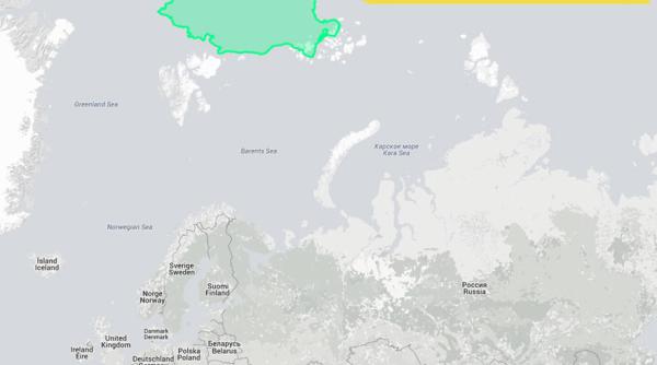 cat de mare arata romania daca ar fi plasata la cerul polar de nord