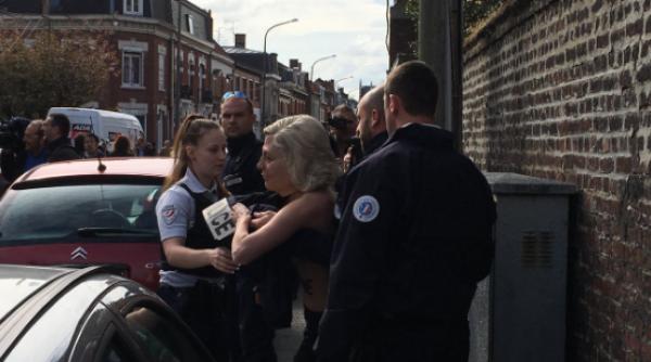 alegeri fran a protest topless anti marine le pen