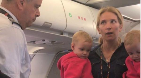 incident violent in avion mama cu doi copii agresata de un inso itor de bord