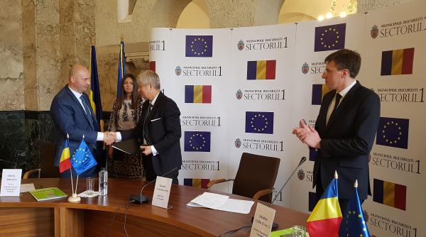 sectorul 1 a semnat o in elegere de cooperare cu sectorul centru al municipiului chi inau de ziua europei