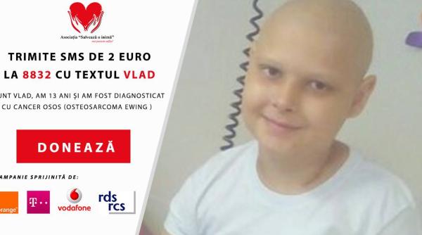 vladu strigat de ajutor la 13 ani lupta eroic cu o forma grava de cancer osos