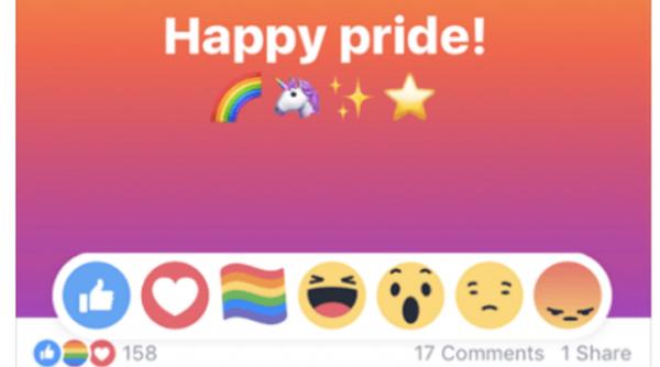 facebook noul emoji cu steagul curcubeu ce reprezinta