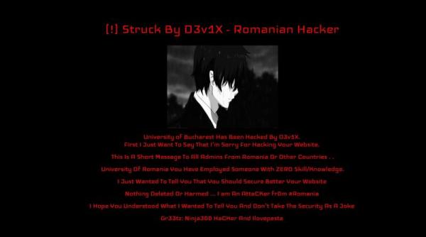 atac cibernetic asupra universita ii bucure ti ce a postat hacker ul
