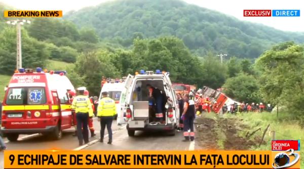 cod ro u de interven ie autocar cu 40 de persoane s a rasturnat