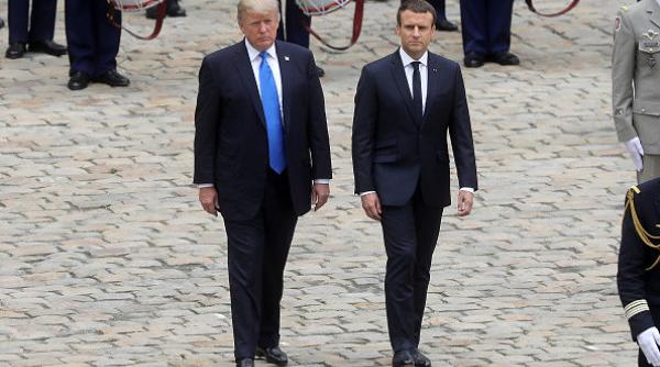 macron trump la parada militara de ziua fran ei