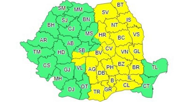 cod galben de vreme rea in jumatate de ara harta jude elor afectate