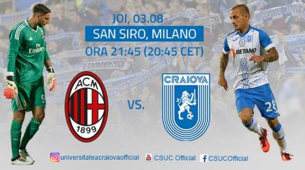 livetext milan universitatea craiova europa league rezultat