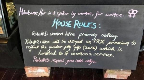 barba ii taxati cu 18prc mai mult la o cafenea