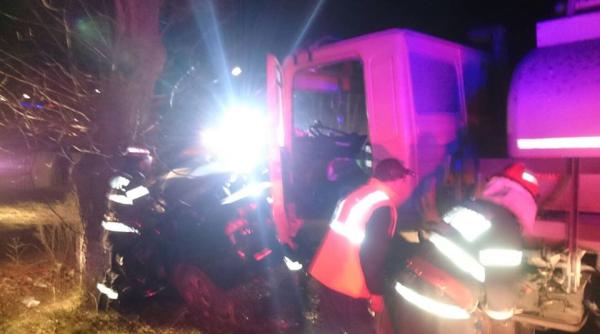 accident tir condus de un preot baut trafic blocat