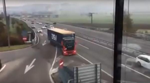 ofer roman manervra uluitoare pe o autostrada din elve ia poli i tii au ramas mu i