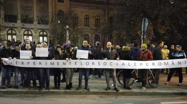 blocul national sindical alaturi de protestatari in piata victoriei
