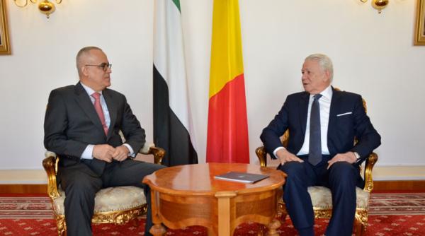 melescanu reitereaza angajamentul romaniei de a continua consolidarea cooperarii cu emiratele arabe unite