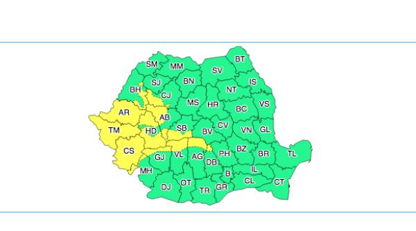 anm prognoza meteo cod galben in vestul arii vant puternic