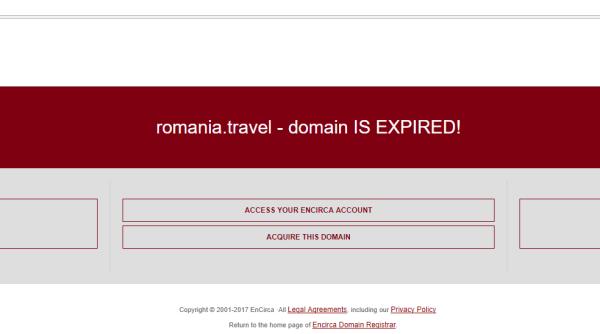 site ul oficial de turism al romaniei inchis pentru neplata