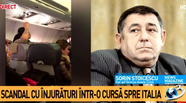 romanca scandal in avion a fost chemata poli ia avionul a decolat cu intarziere
