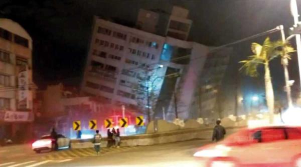cutremur cu magnitudinea 6 4 in taiwan un hotel s a prabusit