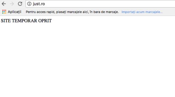 site ul ministerul justi iei oprit temporar