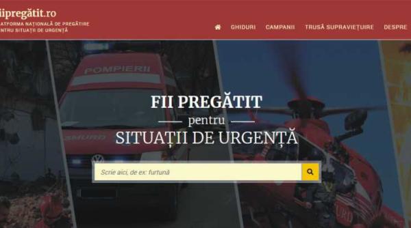 portalul fiipregatit ro este online informatii despre situatiile de urgenta
