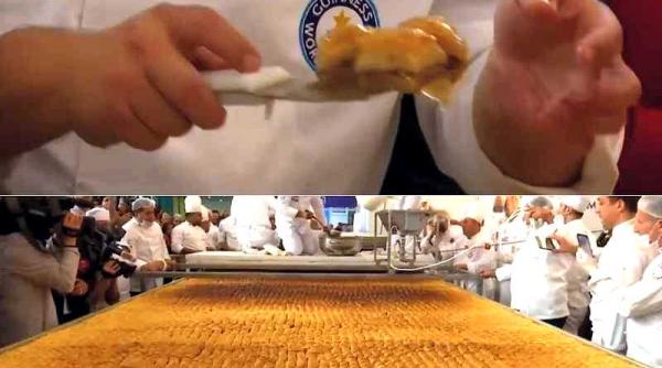 baclava gigant gata pentru cartea recordurilor