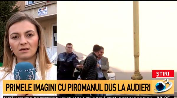 primele imagini cu piromanul prins barbatul a zambit