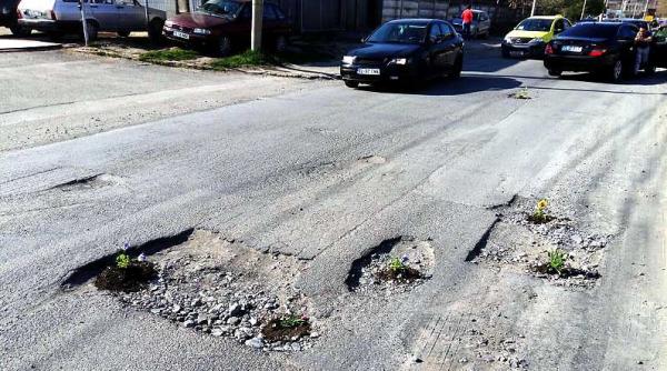 protest inedit panselute in gropile din carosabil