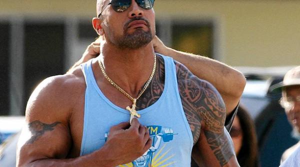 dwayne johnson tata de fete