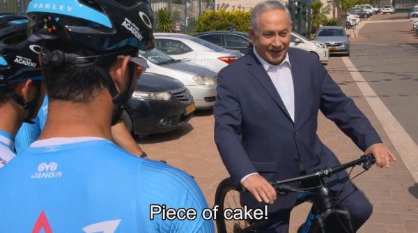 netanyahu pe bicicleta nu am nevoie de masina