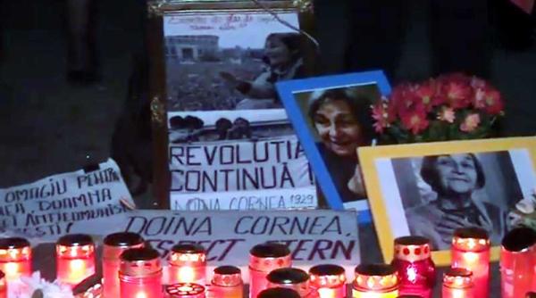 omagiu doina cornea in piata victoriei