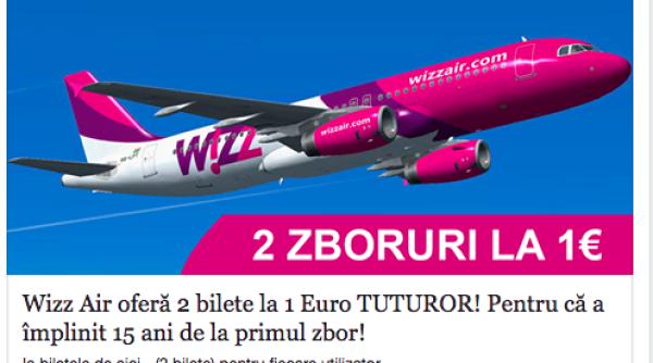 wizz air ofera la 2 bilete la 1 euro tuturor