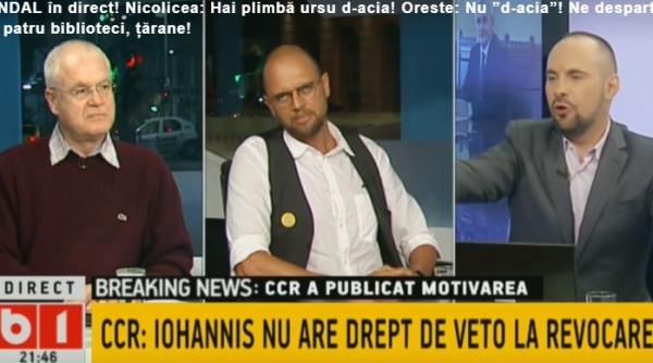 nicolicea oreste scandal la tv ne despart vreo patru biblioteci bai arane