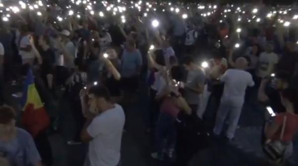 proteste in pia a victoriei raspuns la mitingul psd