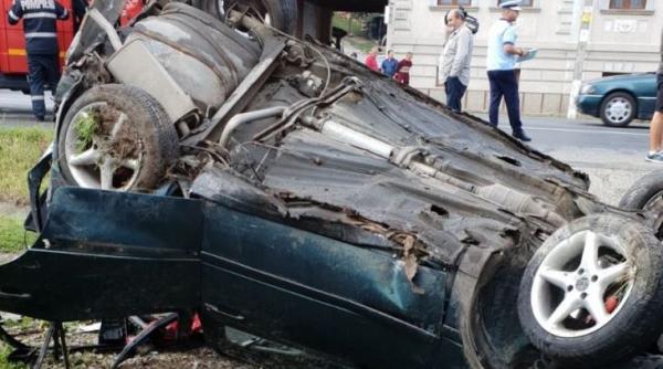 bistri a accident grav o persoana a ramas incarcerata