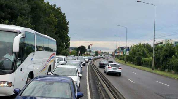 accident pe dn 1 blocaj total spre bucure ti