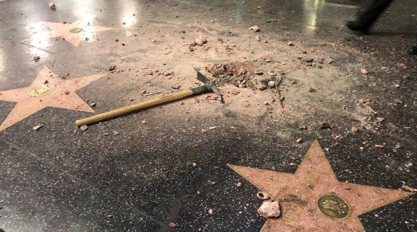 steaua lui donald trump a fost vandalizata