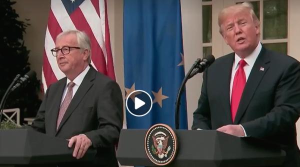 trump juncker conferinta de presa presedintele american continua razboiul cu cnn