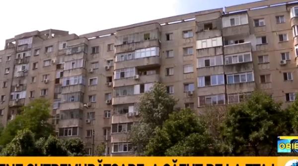 o femeie a cazut de la etaj scene cutremuratoare