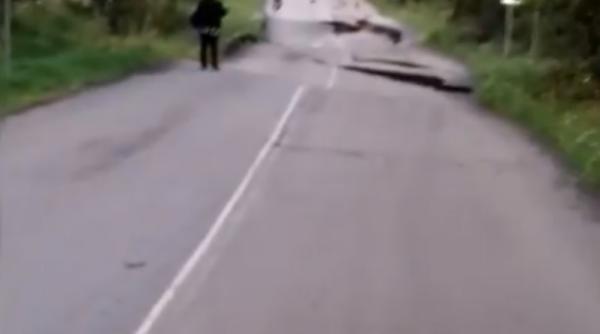 drumul national inchis din cauza alunecarilor de teren