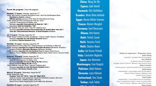 tabara interna ionala de arta plastica inter art edi ia a xxiii a 10 26 august 2018 aiud romania
