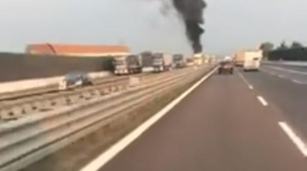 italia roman mort intr o explozie pe autostrada imagini de cosmar