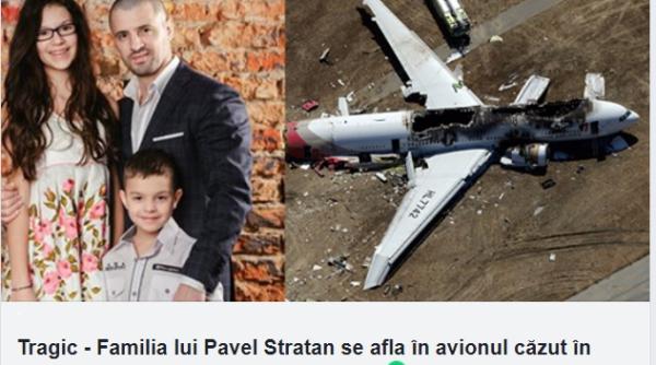 familia lui pavel stratan in avionul prabusit in franta fake news