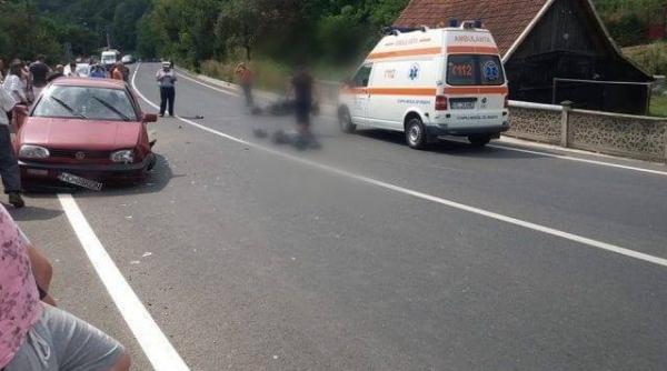 motociclist decedat a acrosat un parapet si a fost aruncat pe contrasens