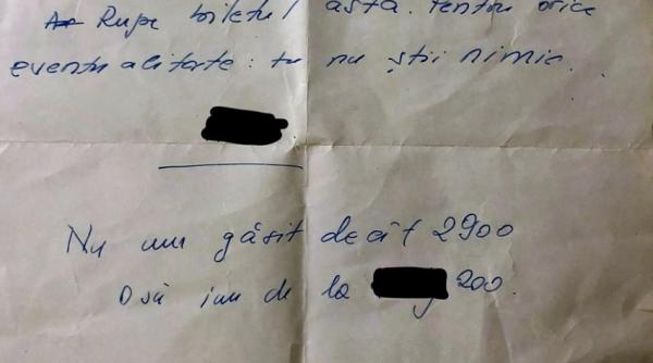 povestea biletului care trebuia distrus cutremurator in romania