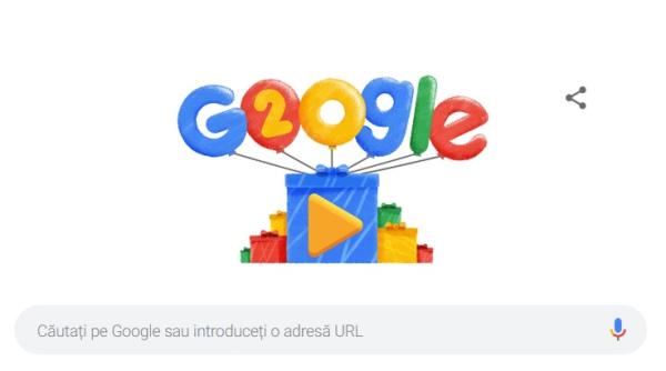 google 20 de ani doodle aniversar