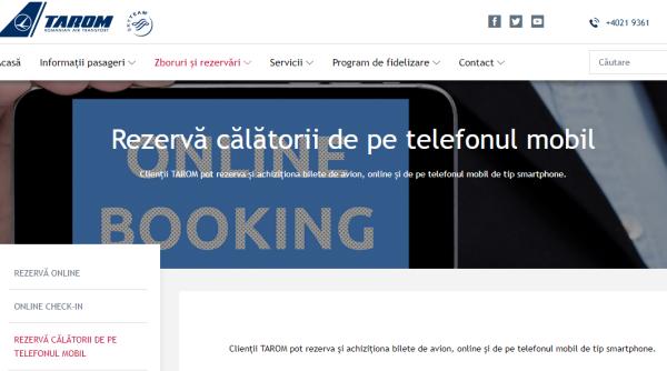 tarom a lansat prima aplica ie mobila este deja pe google play