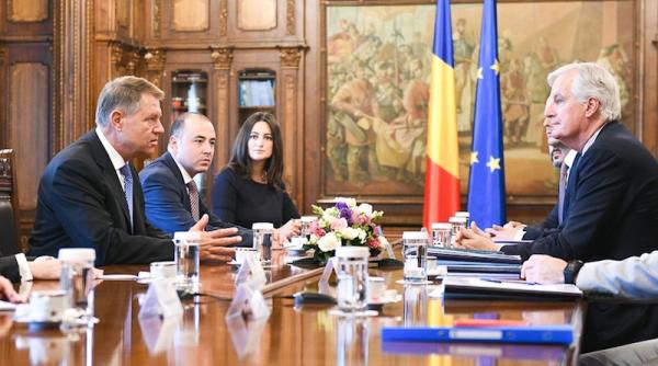 discutii iohannis barnier mesajul presedintelui roman